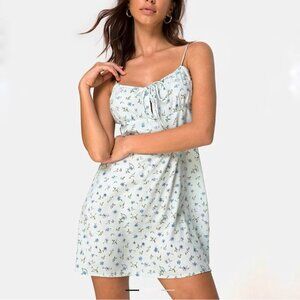 Motel Kumala Dress In Pretty Petal Green Size L